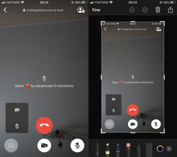 Come fare una foto durante videochiamata WhatsApp ios