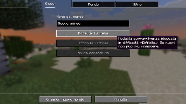 Come avere Minecraft Estremo