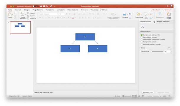 Mappa concettuale su PowerPoint