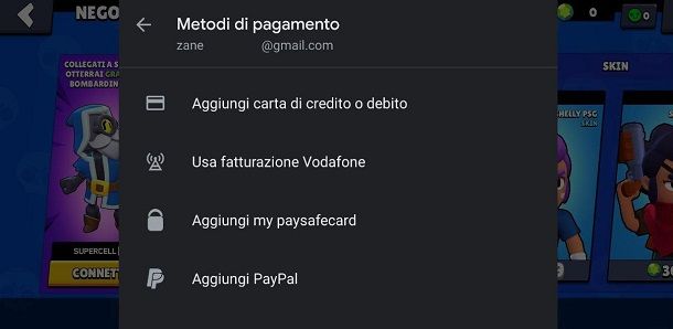 Come shoppare su Brawl Stars con il credito telefonico