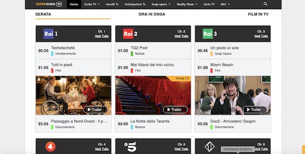 SuperGuidaTV sito Web