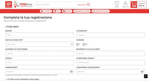 Registrazione