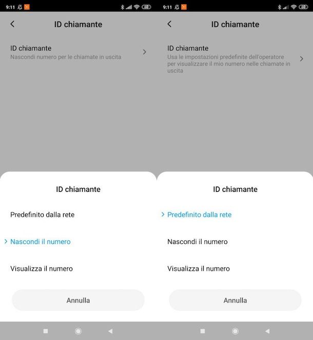 Togliere privato su Android