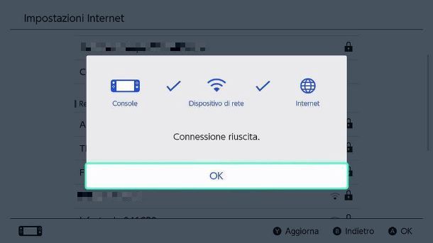 Connettere Nintendo Switch a telefono come hotspot