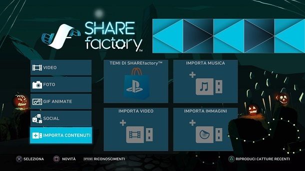 Importa musica SHAREfactory