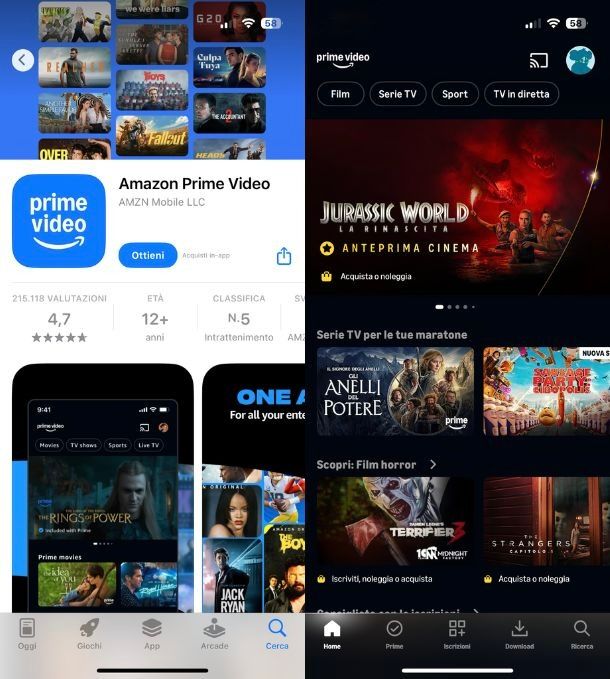 Come vedere Amazon Prime su iOS e iPadOS