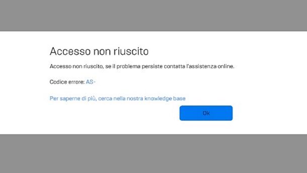 Accesso non riuscito problemi Fortnite