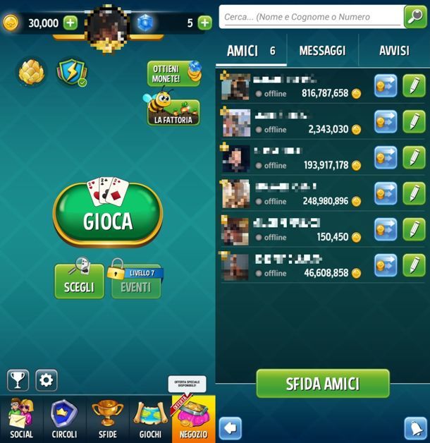 Giocare a Burraco su smartphone Android
