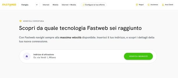 COPERTURA FASTWEB