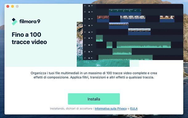 Installazione Wondershare Filmora su macOS