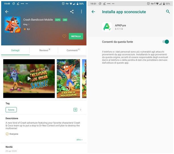 Come scaricare Crash Bandicoot per Android