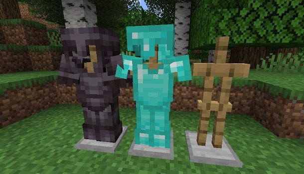 Supporto per armature su Minecraft