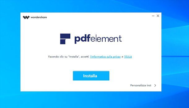 Installazione di Wondershare PDFelement su Windows