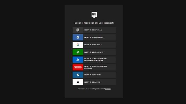 Come accedere al profilo Epic Games Fortnite