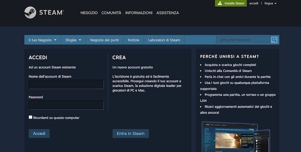 Come creare secondo account Steam