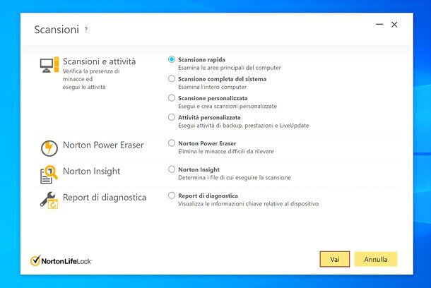 Scansione Norton 360