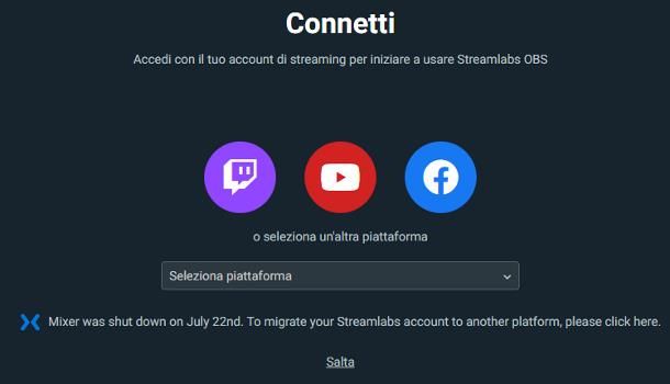 Come settare Streamlabs su PC