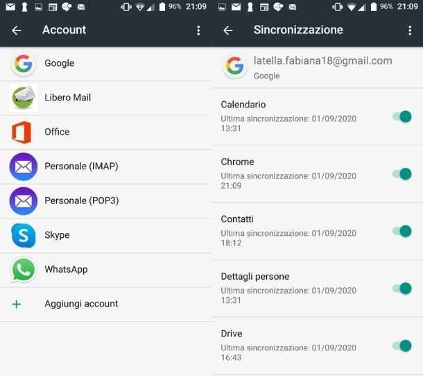 Account Google Android