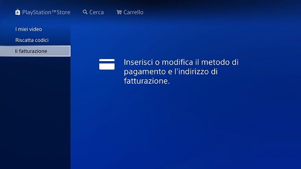 Estremi di fatturazione PlayStation