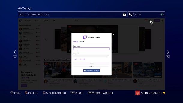 Twitch Browser PS4