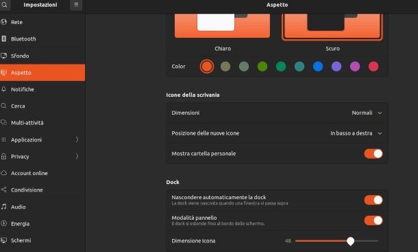 Come nascondere barra applicazioni Ubuntu