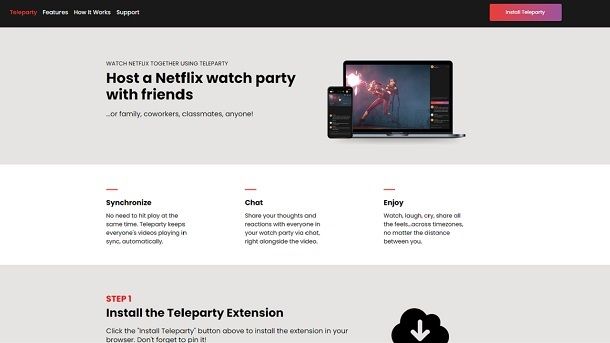 Come usare Teleparty per Netflix