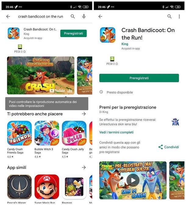 Come installare Crash Bandicoot su Android