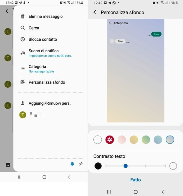 Come personalizzare lo sfondo dei messaggi su Samsung