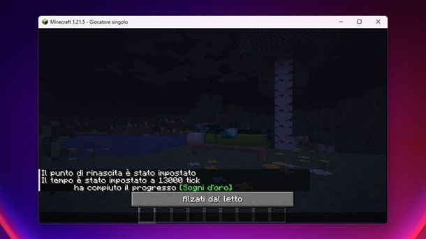 Personaggio sdraiato Minecraft