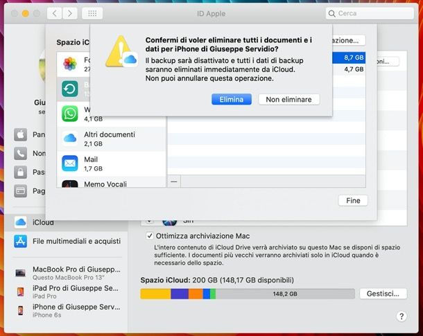 Liberare spazio iCloud su PC/Mac