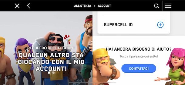 Eliminare Supercell ID da Clash of Clans