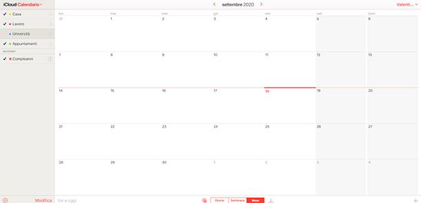 Calendario iCloud