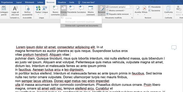 Salvare un documento Word senza commenti