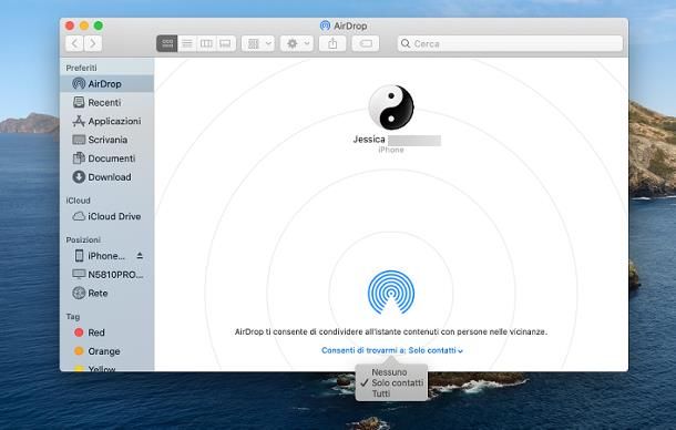 Come attivare AirDrop su Mac