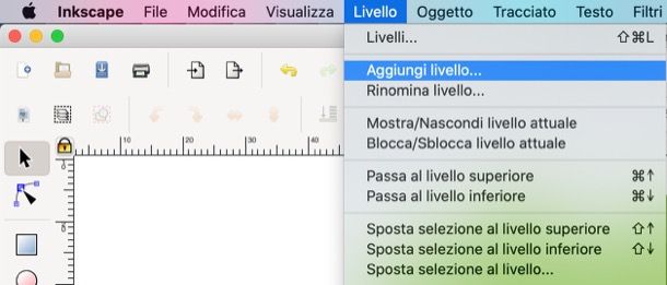 Aggiungere livello su Inkscape