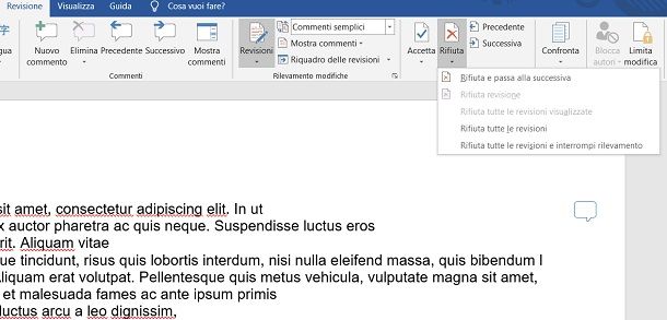 Salvare documento Word senza revisioni