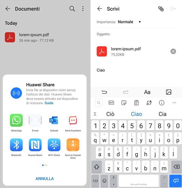 Come inviare documenti in PDF su Android