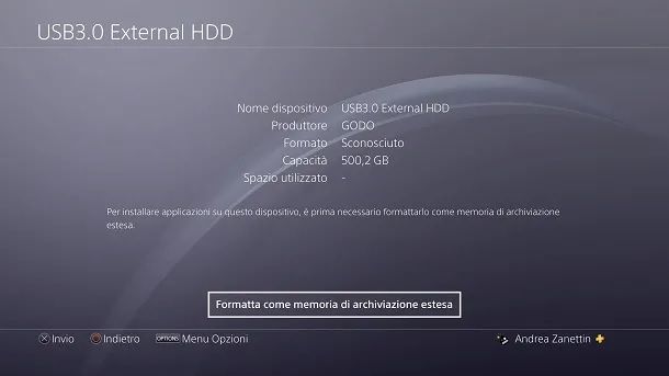 Come creare spazio su PS4