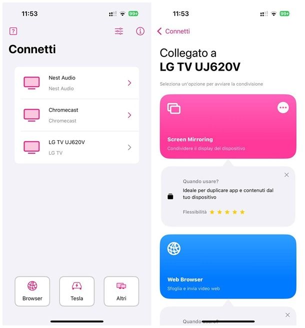 Come collegare il telefono alla TV con WiFi Direct