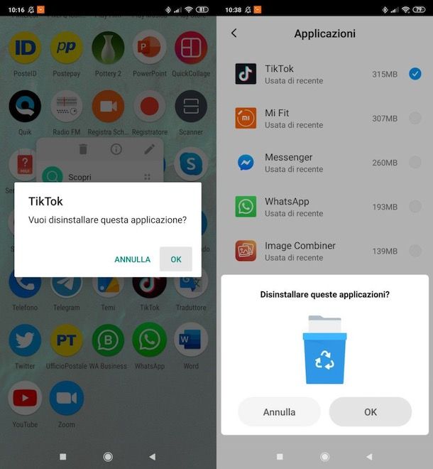 Come eliminare app TikTok