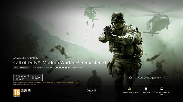 Come scaricare Call of Duty Modern Warfare Remastered PS4