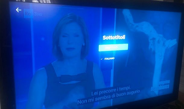 Mettere sottotitoli RaiPlay su TV