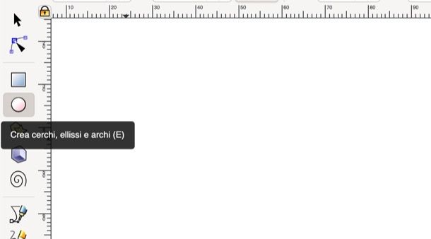 Barra degli strumenti di Inkscape