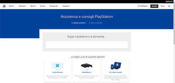 Assistenza Sony