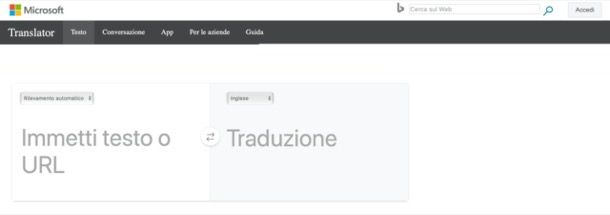 Microsoft Bing Traduttore