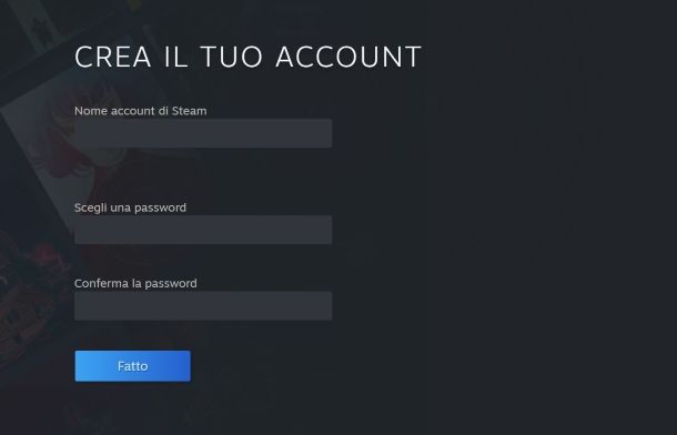Come creare un account Steam da computer