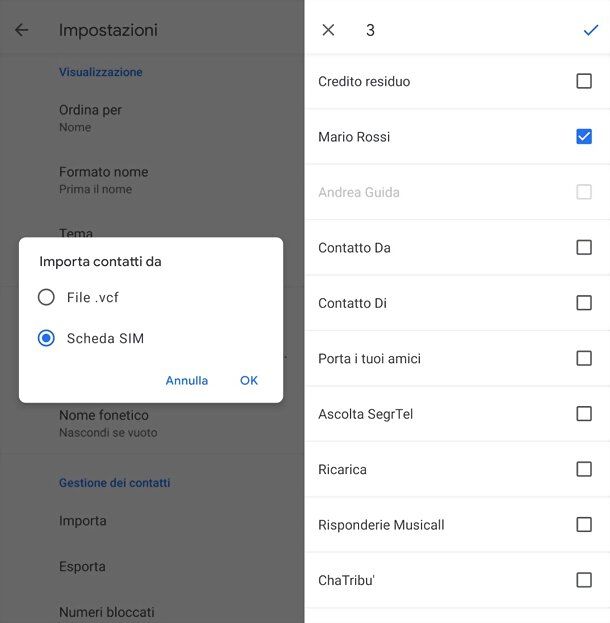 Contatti Android