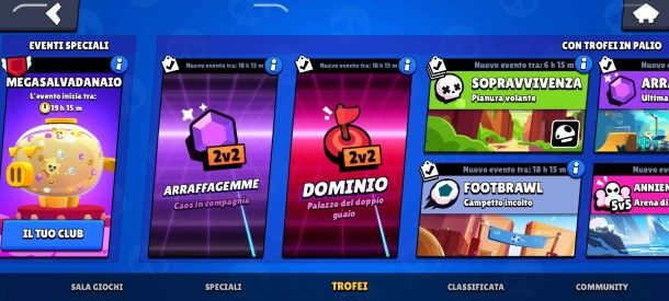 Giocare gli eventi su Brawl Stars