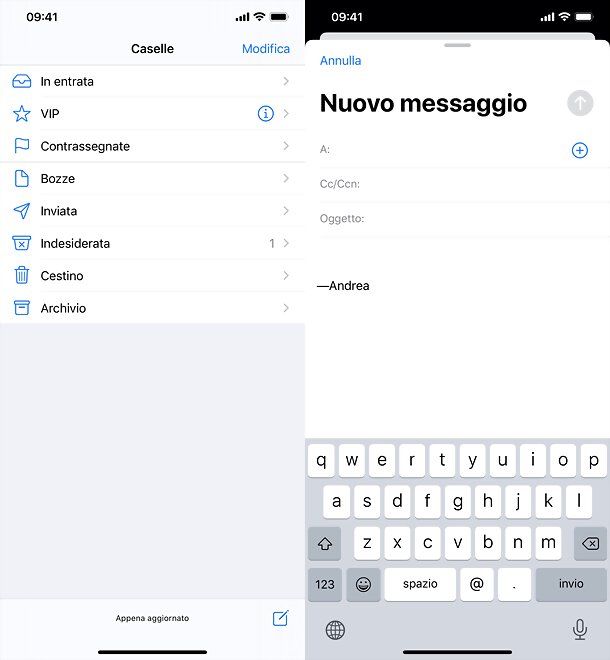 Come inviare una mail da iPhone