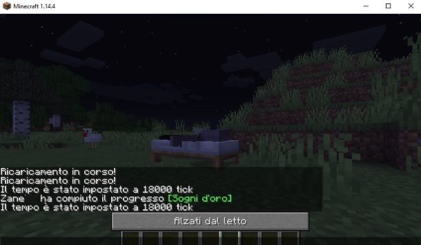 Come sdraiarsi sul letto su Minecraft